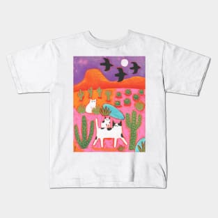 Southwest Desert Cats Kids T-Shirt